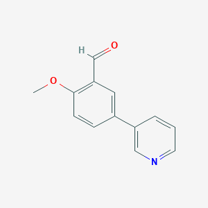 2-methoxy-5-(pyridin-3-yl)benzaldehyde 2-methoxy-5-(pyridin-3-yl)benzaldehyde
