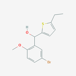 (5-bromo-2-methoxyphenyl)-(5-ethylthiophen-2-yl)methanol (5-bromo-2-methoxyphenyl)-(5-ethylthiophen-2-yl)methanol
