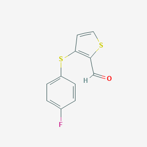 2-Thiophenecarboxaldehyde, 3-[(4-fluorophenyl)thio]-