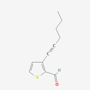 3-(hex-1-yn-1-yl)thiophene-2-carbaldehyde 3-(hex-1-yn-1-yl)thiophene-2-carbaldehyde