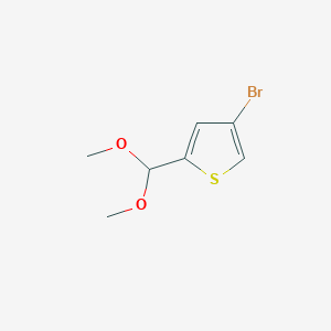 Thiophene, 4-bromo-2-(dimethoxymethyl)- Thiophene, 4-bromo-2-(dimethoxymethyl)-