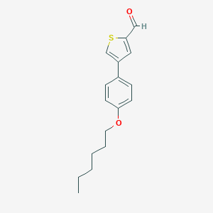 4-(4-(hexyloxy)phenyl)thiophene-2-carbaldehyde 4-(4-(hexyloxy)phenyl)thiophene-2-carbaldehyde