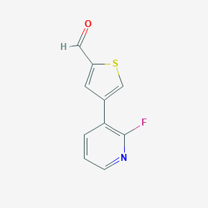 4-(2-fluoropyridin-3-yl)thiophene-2-carbaldehyde 4-(2-fluoropyridin-3-yl)thiophene-2-carbaldehyde