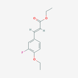 2-Propenoic acid, 3-(4-ethoxy-3-fluorophenyl)-, ethyl ester, (2E)- 2-Propenoic acid, 3-(4-ethoxy-3-fluorophenyl)-, ethyl ester, (2E)-