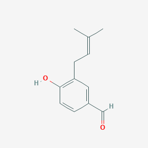 Benzaldehyde,4-hydroxy-3-(3-methyl-2-buten-1-yl)- Benzaldehyde,4-hydroxy-3-(3-methyl-2-buten-1-yl)-