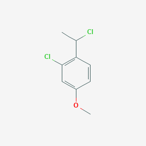 Benzene, 2-chloro-1-(1-chloroethyl)-4-methoxy- Benzene, 2-chloro-1-(1-chloroethyl)-4-methoxy-
