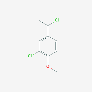 Benzene, 2-chloro-4-(1-chloroethyl)-1-methoxy- 