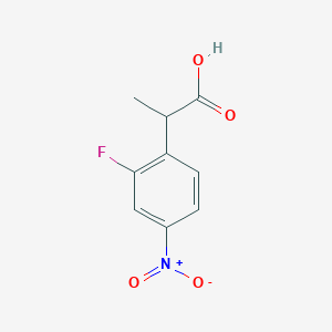 Benzeneacetic acid, 2-fluoro-alpha-methyl-4-nitro- Benzeneacetic acid, 2-fluoro-alpha-methyl-4-nitro-