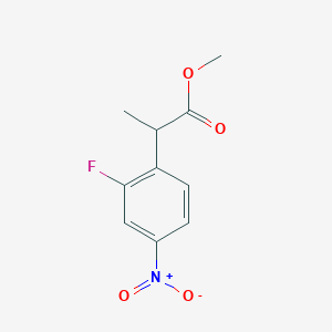 Benzeneacetic acid, 2-fluoro-alpha-methyl-4-nitro-, methyl ester Benzeneacetic acid, 2-fluoro-alpha-methyl-4-nitro-, methyl ester