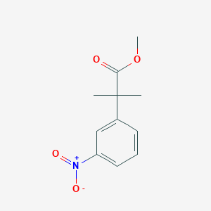 Benzeneacetic acid, alpha,alpha-dimethyl-3-nitro-, methyl ester Benzeneacetic acid, alpha,alpha-dimethyl-3-nitro-, methyl ester