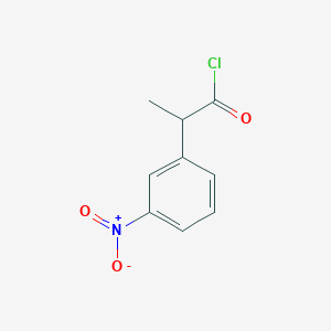 Benzeneacetyl chloride, alpha-methyl-3-nitro- Benzeneacetyl chloride, alpha-methyl-3-nitro-
