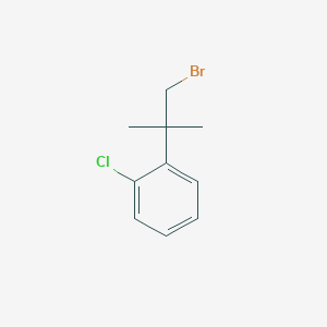 Benzene, 1-(2-bromo-1,1-dimethylethyl)-2-chloro- Benzene, 1-(2-bromo-1,1-dimethylethyl)-2-chloro-