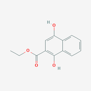 2-Naphthalenecarboxylic acid, 1,4-dihydroxy-, ethyl ester 2-Naphthalenecarboxylic acid, 1,4-dihydroxy-, ethyl ester