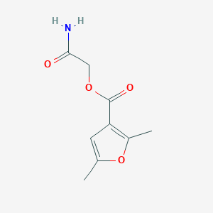 carbamoylmethyl 2,5-dimethylfuran-3-carboxylate carbamoylmethyl 2,5-dimethylfuran-3-carboxylate