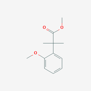 Benzeneacetic acid, 2-methoxy-alpha,alpha-dimethyl-, methyl ester Benzeneacetic acid, 2-methoxy-alpha,alpha-dimethyl-, methyl ester