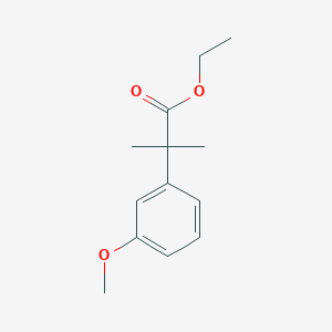 Benzeneacetic acid, 3-methoxy-alpha,alpha-dimethyl-, ethyl ester Benzeneacetic acid, 3-methoxy-alpha,alpha-dimethyl-, ethyl ester