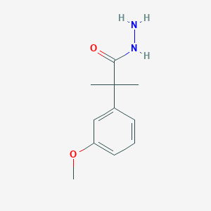 Benzeneacetic acid, 3-methoxy-alpha,alpha-dimethyl-, hydrazide Benzeneacetic acid, 3-methoxy-alpha,alpha-dimethyl-, hydrazide