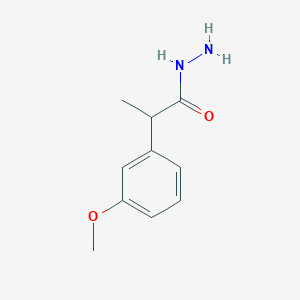 Benzeneacetic acid, 3-methoxy-alpha-methyl-, hydrazide Benzeneacetic acid, 3-methoxy-alpha-methyl-, hydrazide