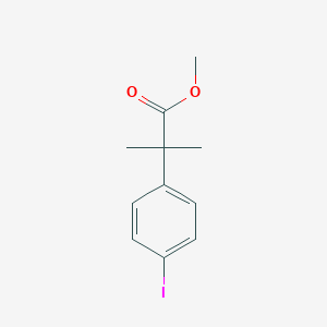 Benzeneacetic acid, 4-iodo-alpha,alpha-dimethyl-, methyl ester Benzeneacetic acid, 4-iodo-alpha,alpha-dimethyl-, methyl ester