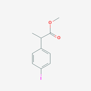 Benzeneacetic acid, 4-iodo-alpha-methyl-, methyl ester Benzeneacetic acid, 4-iodo-alpha-methyl-, methyl ester