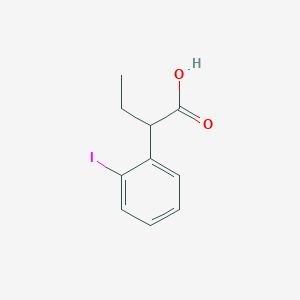 Benzeneacetic acid, alpha-ethyl-2-iodo- Benzeneacetic acid, alpha-ethyl-2-iodo-