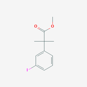 Benzeneacetic acid, 3-iodo-alpha,alpha-dimethyl-, methyl ester Benzeneacetic acid, 3-iodo-alpha,alpha-dimethyl-, methyl ester