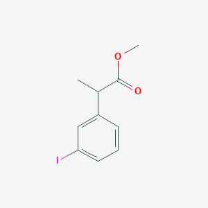 Benzeneacetic acid, 3-iodo-alpha-methyl-, methyl ester Benzeneacetic acid, 3-iodo-alpha-methyl-, methyl ester