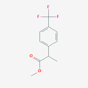Benzeneacetic acid, alpha-methyl-4-(trifluoromethyl)-, methyl ester 
