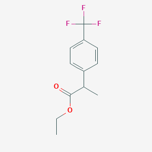 Benzeneacetic acid, alpha-methyl-4-(trifluoromethyl)-, ethyl ester Benzeneacetic acid, alpha-methyl-4-(trifluoromethyl)-, ethyl ester