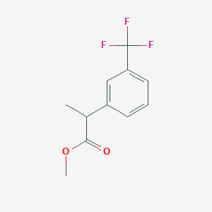 Benzeneacetic acid, alpha-methyl-3-(trifluoromethyl)-, methyl ester 