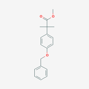 Benzeneacetic acid, alpha,alpha-dimethyl-4-(phenylmethoxy)-, methyl ester