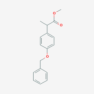 Benzeneacetic acid, alpha-methyl-4-(phenylmethoxy)-, methyl ester