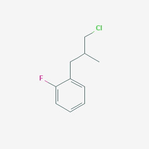 Benzene, 1-(3-chloro-2-methylpropyl)-2-fluoro- 