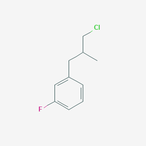 Benzene, 1-(3-chloro-2-methylpropyl)-3-fluoro-