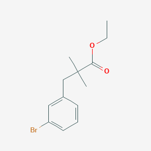 Benzenepropanoic acid, 3-bromo-alpha,alpha-dimethyl-, ethyl ester Benzenepropanoic acid, 3-bromo-alpha,alpha-dimethyl-, ethyl ester