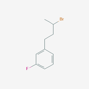 Benzene, 1-(3-bromobutyl)-3-fluoro- Benzene, 1-(3-bromobutyl)-3-fluoro-