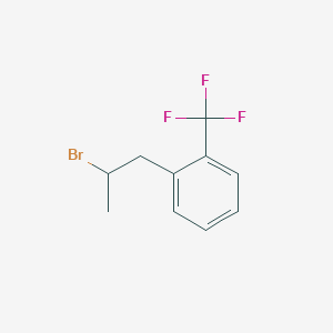 Benzene, 1-(2-bromopropyl)-2-(trifluoromethyl)- Benzene, 1-(2-bromopropyl)-2-(trifluoromethyl)-