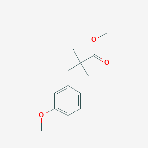 Benzenepropanoic acid, 3-methoxy-alpha,alpha-dimethyl-, ethyl ester Benzenepropanoic acid, 3-methoxy-alpha,alpha-dimethyl-, ethyl ester