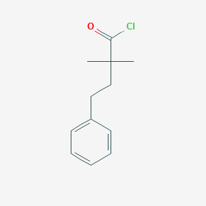 Benzenebutanoyl chloride, alpha,alpha-dimethyl- Benzenebutanoyl chloride, alpha,alpha-dimethyl-