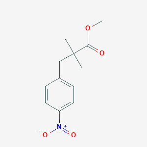 Benzenepropanoic acid, alpha,alpha-dimethyl-4-nitro-, methyl ester