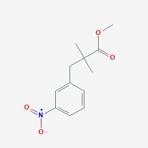 Benzenepropanoic acid, alpha,alpha-dimethyl-3-nitro-, methyl ester Benzenepropanoic acid, alpha,alpha-dimethyl-3-nitro-, methyl ester