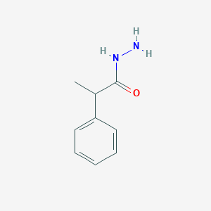 Benzeneacetic acid, alpha-methyl-, hydrazide
