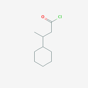 Cyclohexanepropanoyl chloride, beta-methyl- Cyclohexanepropanoyl chloride, beta-methyl-