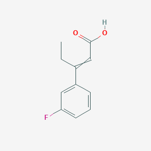 2-Pentenoic acid, 3-(3-fluorophenyl)- 