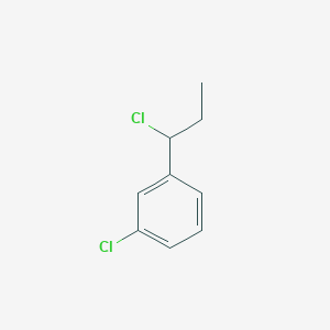 Benzene, 1-chloro-3-(1-chloropropyl)- Benzene, 1-chloro-3-(1-chloropropyl)-