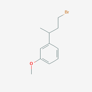 Benzene, 1-(3-bromo-1-methylpropyl)-3-methoxy- Benzene, 1-(3-bromo-1-methylpropyl)-3-methoxy-