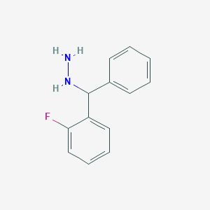 1-((2-FLUOROPHENYL)(PHENYL)METHYL)HYDRAZINE 1-((2-FLUOROPHENYL)(PHENYL)METHYL)HYDRAZINE