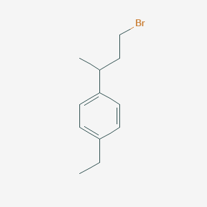 Benzene, 1-(3-bromo-1-methylpropyl)-4-ethyl- Benzene, 1-(3-bromo-1-methylpropyl)-4-ethyl-